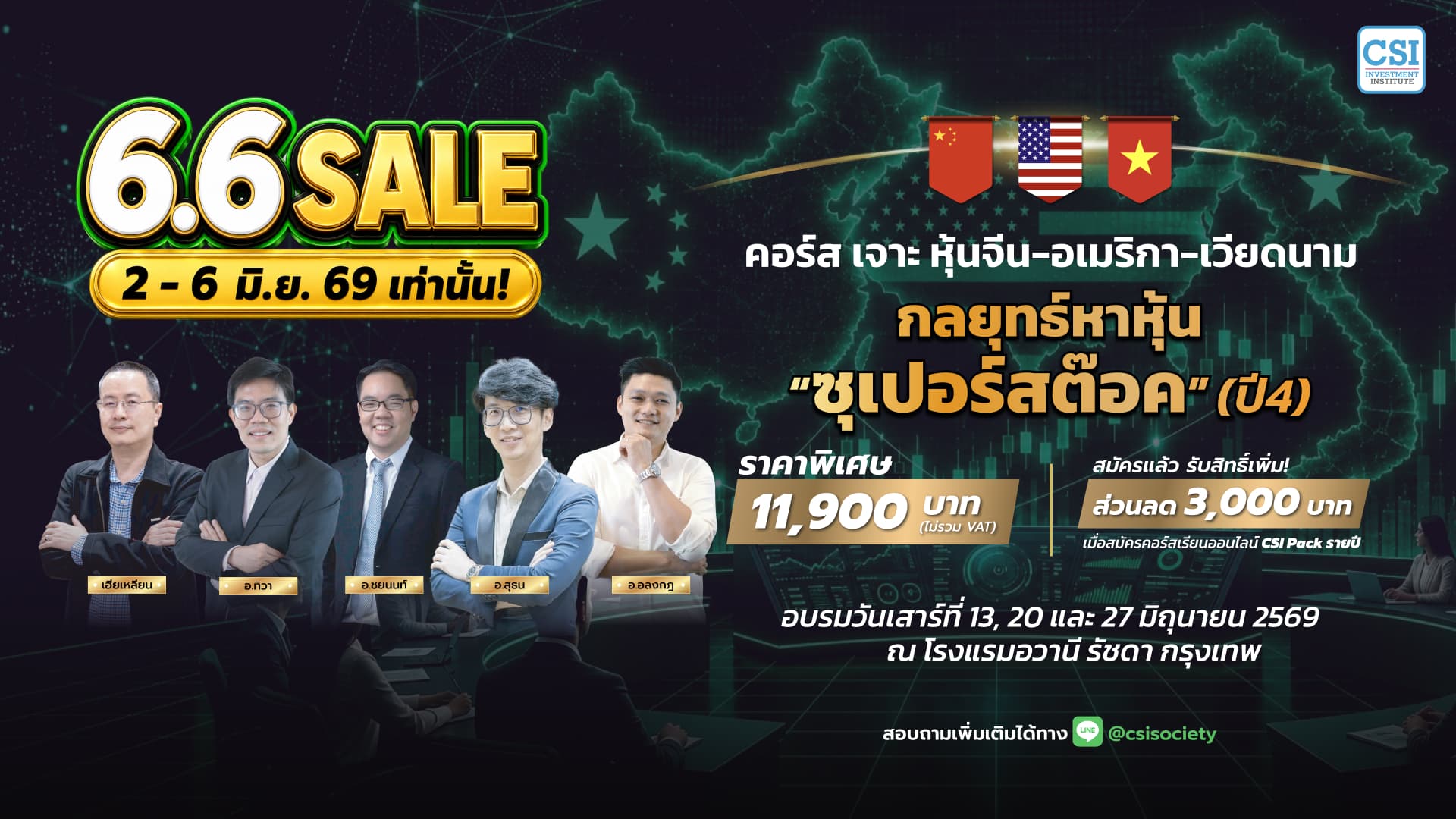 คอร์สหุ้นจีน-เมกา-เวียดนาม กลยุทธ์หาหุ้น “ซูเปอร์สต๊อค” ปี 4